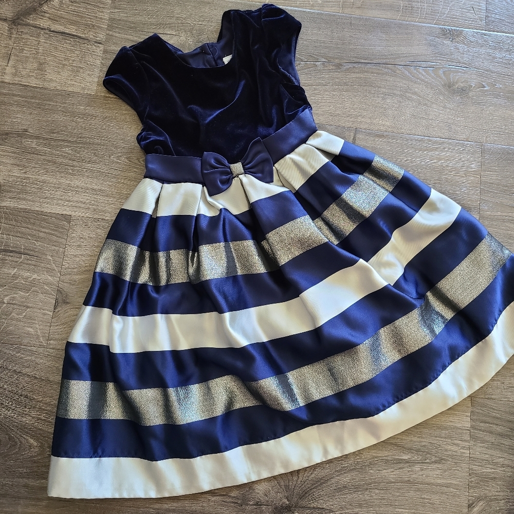 Girls blue and silver dress